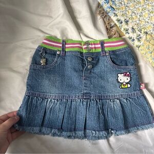 Hello kitty y2k vintage denim skirt